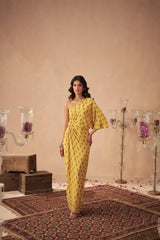 Yellow Booti One-Shoulder Dress