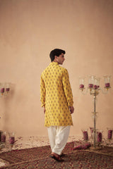 Yellow Booti Kurta Set
