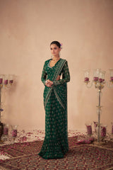 Green Booti Saree