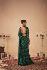 Green Booti Saree