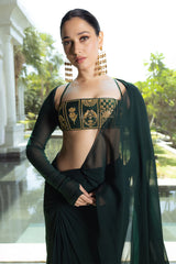 Trikone Draped Saree