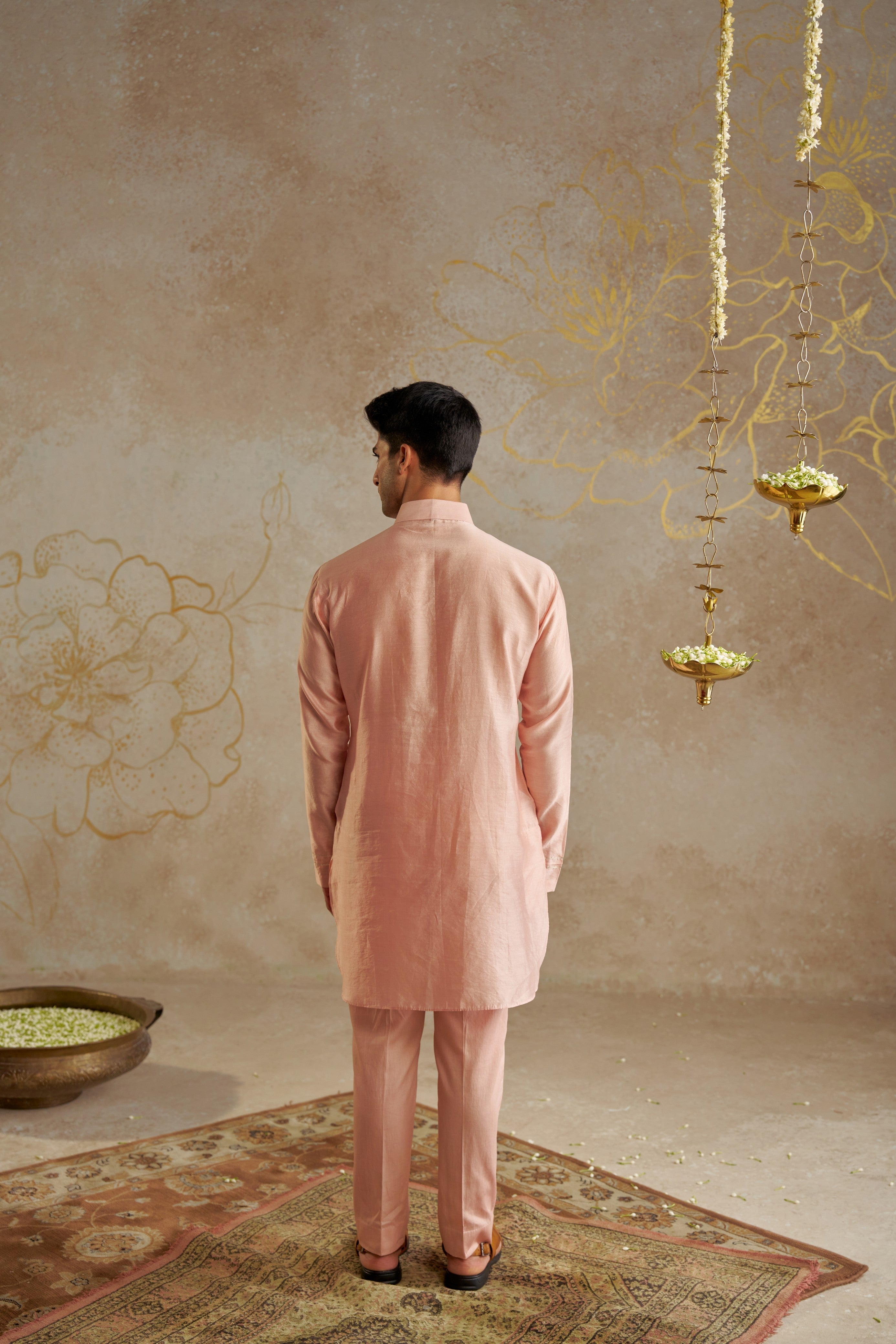 Blush Chanderi Kurta Set