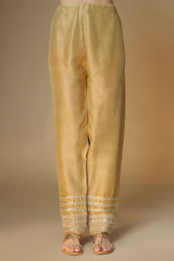 Champagne gold choga kurta and salwar set