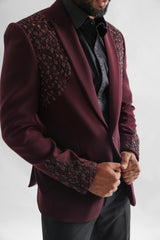 RED WINE TUXEDO SET