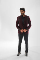 RED WINE TUXEDO SET