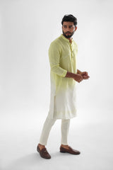 Aurora Shaded Yellow Cream Kurta