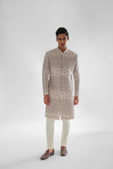 Peach sherwani set