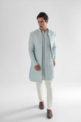 Daydream Pastel Blue Open Achkan