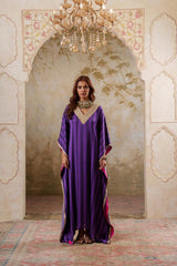 Maya: Purple Striped Kaftaan