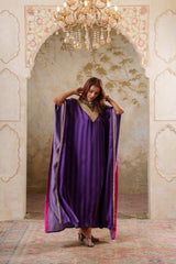Maya: Purple Striped Kaftaan
