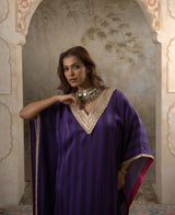 Maya: Purple Striped Kaftaan