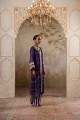 Maya: Purple Kurta With Striped Pants