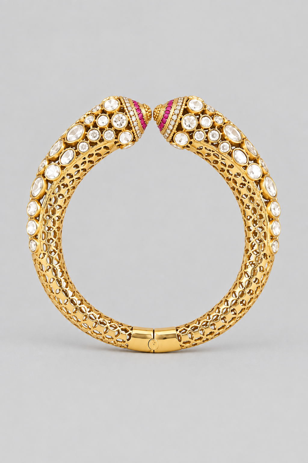 Bold and stylish moissanite openable cuff