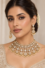 Dramatic and stylish moissanite set with matching earrings