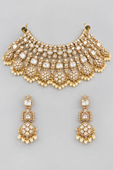 Dramatic and stylish moissanite set with matching earrings