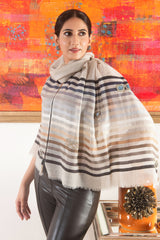 Chic Spectacle | Embroidered Wool Silk Stole