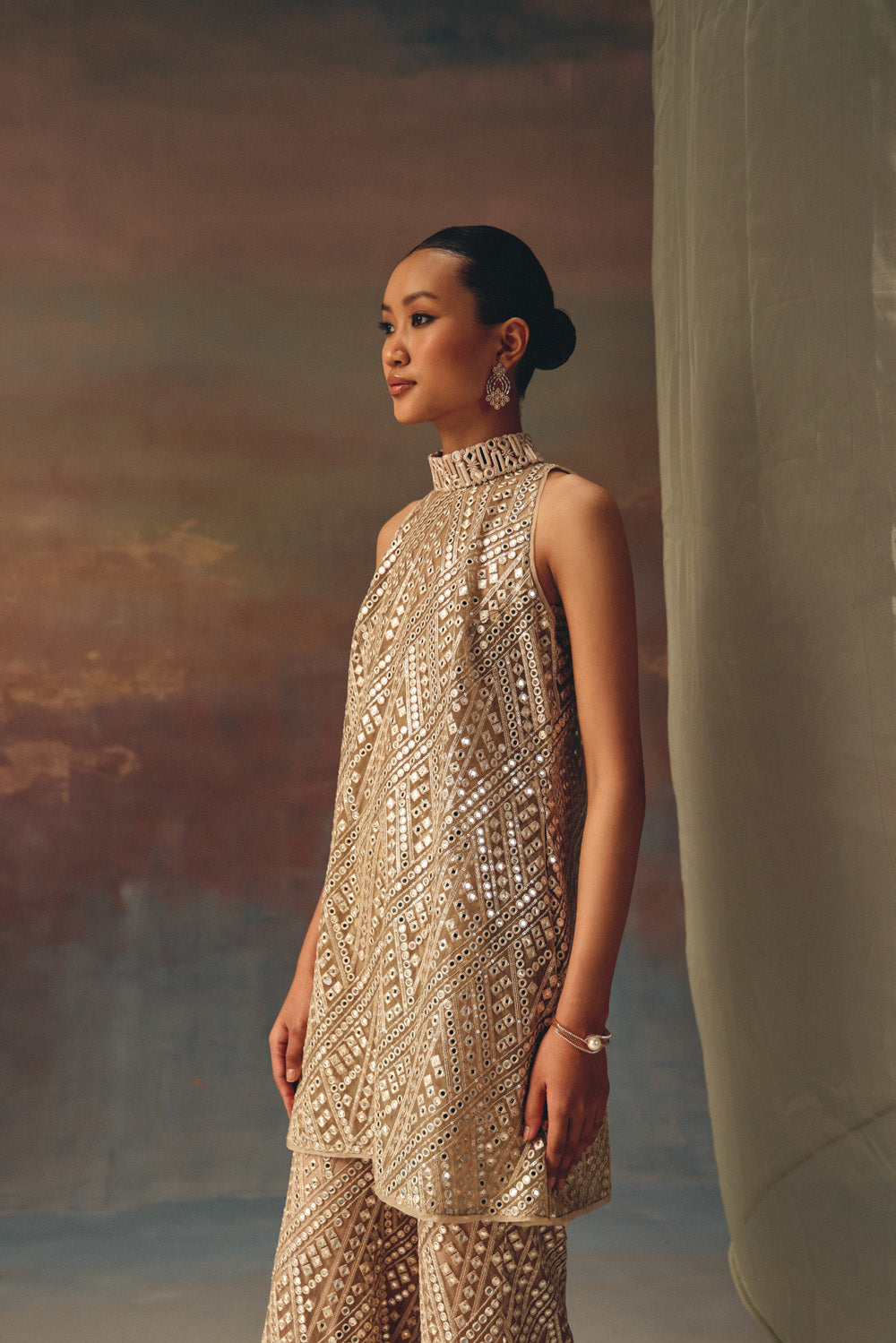 Hi-Neck Dress Top