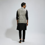 WHITE LEAF PRINTED BUNDI