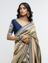 CHANDRA MAHAL STRIPE SAREE PAIRED WITH BLOUSE