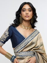 CHANDRA MAHAL STRIPE SAREE PAIRED WITH BLOUSE