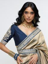 CHANDRA MAHAL STRIPE SAREE PAIRED WITH BLOUSE