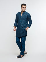 ZAYAN BLUE LUCKNOWI KURTA