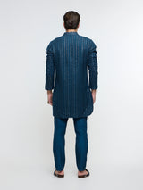 ZAYAN BLUE LUCKNOWI KURTA