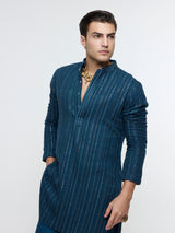 ZAYAN BLUE LUCKNOWI KURTA