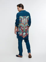 MIDNIGHT BLUE ROLLED UP KURTA