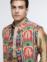 MEHRAB BUNDI PAIRED WITH METALLIC KURTA & PANTS