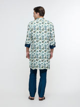 IVAAN WHITE JAAL ROLLED UP KURTA