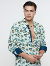 IVAAN WHITE JAAL ROLLED UP KURTA