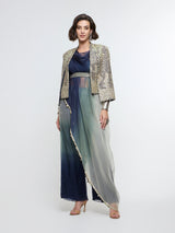 MEHER EMBELLISHED JCAPE JACKET PAIRED WITH OMBRE TOP & PANT