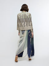 MEHER EMBELLISHED JCAPE JACKET PAIRED WITH OMBRE TOP & PANT