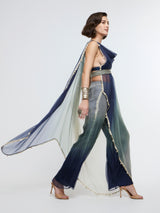 MEHER EMBELLISHED JCAPE JACKET PAIRED WITH OMBRE TOP & PANT