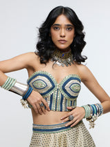 KARIYA CORSET PAIRED WITH LEHENGA