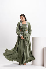 GREEN EMBELLISHED 3 PIECES SET