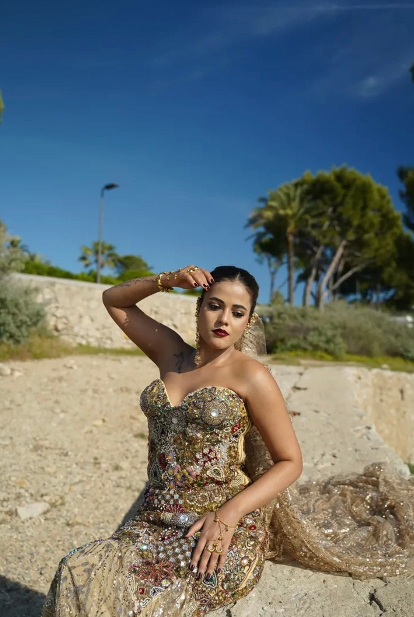 The Maharani Cascade Gown