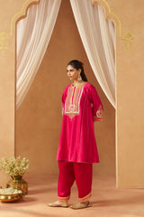 Daneen Hot Pink Chauga with Salwar and Dupatta