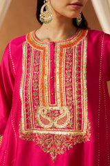 Daneen Hot Pink Chauga with Salwar and Dupatta