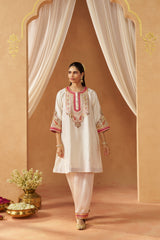 Zimal Daisy Ivory Chauga with Salwar and Dupatta