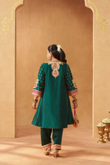 Riva Emerald Green Chauga with Salwar and Dupatta