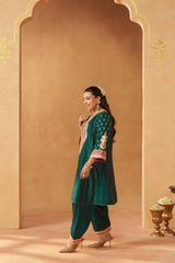 Riva Emerald Green Chauga with Salwar and Dupatta