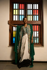 Emerald Whispers Ensemble shrug and skirt set