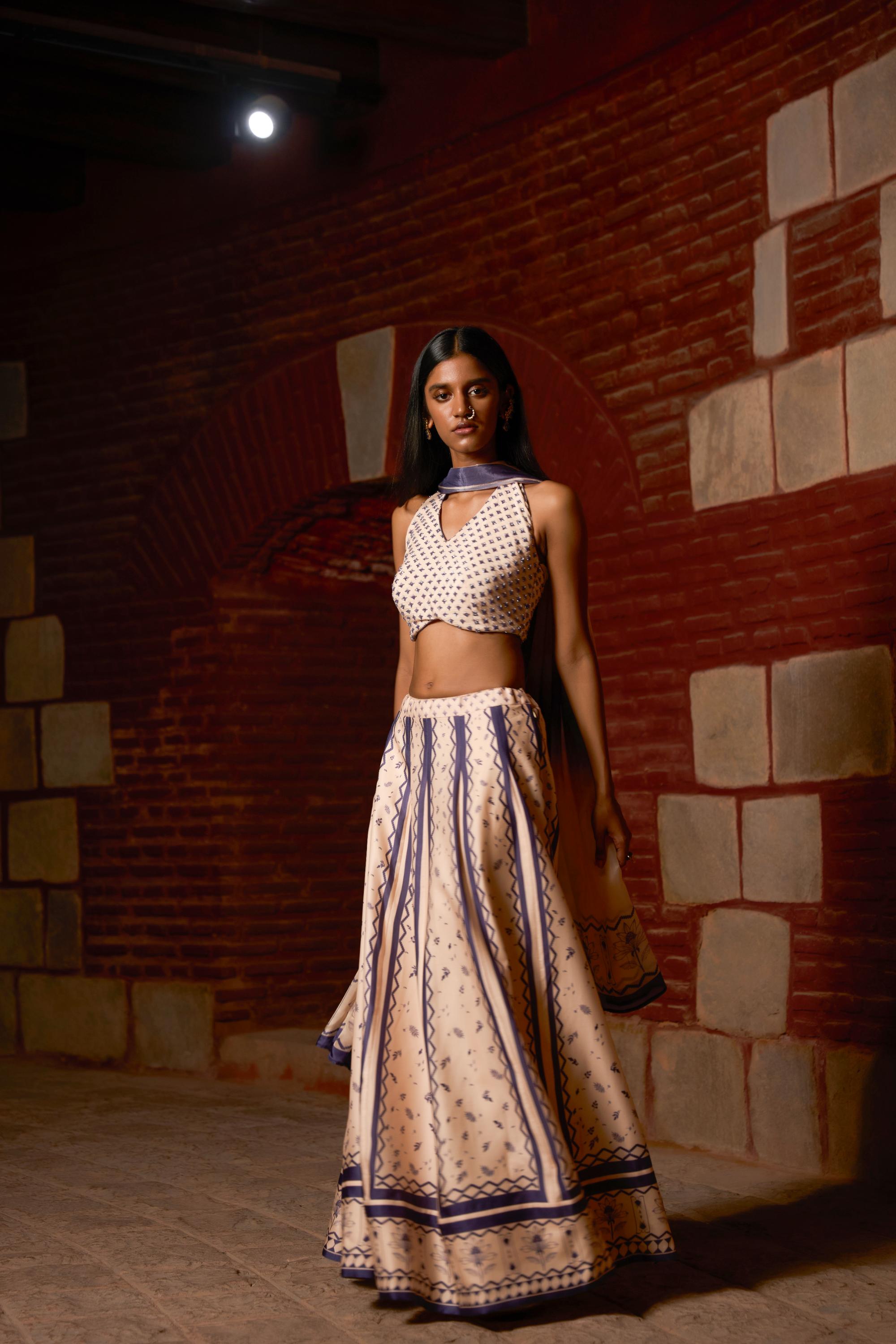 Indigo Whisper Lehenga Set