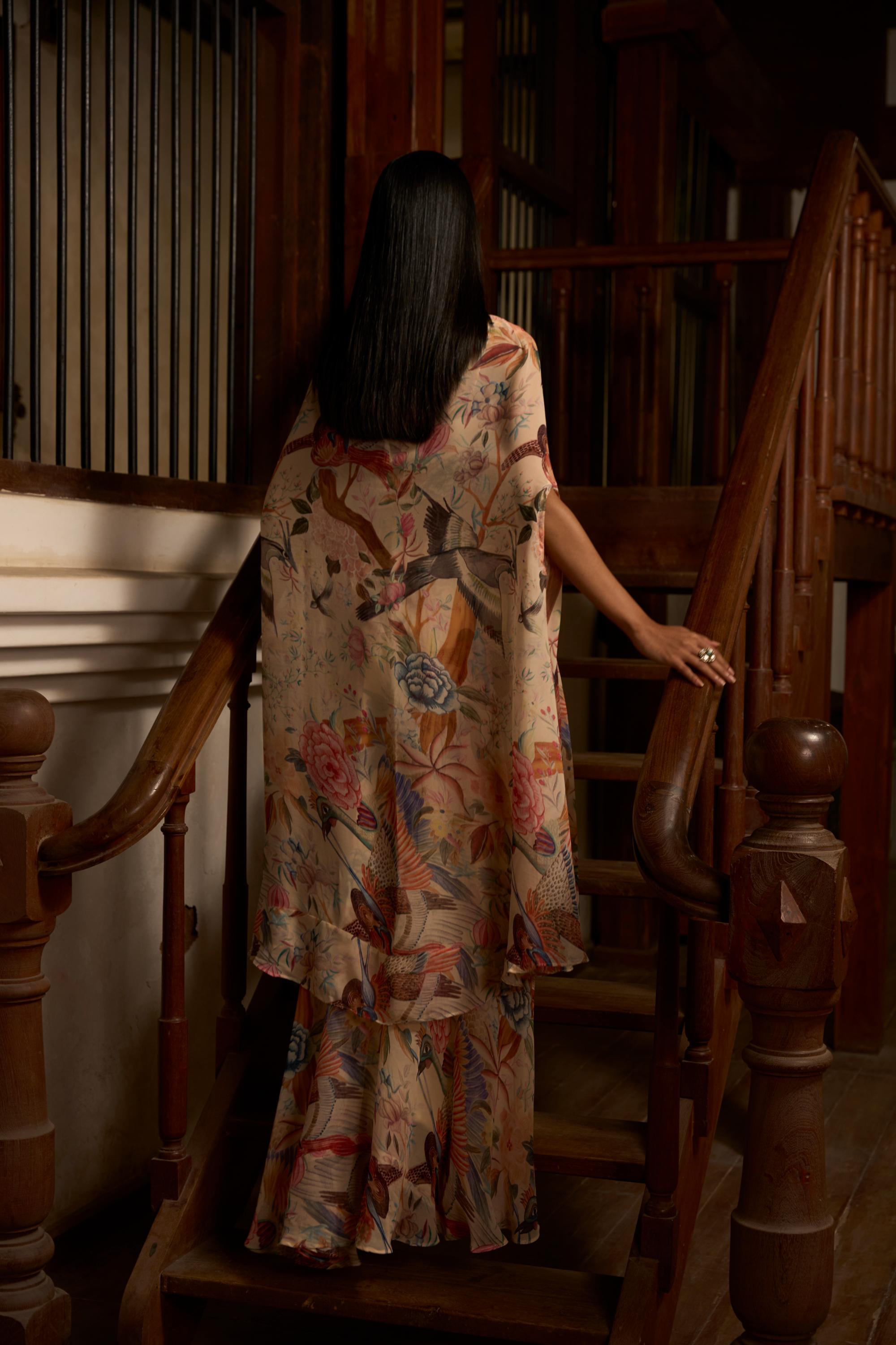 Dior Symphony – Handwork Blouse with Skirt and Flowing Shrug