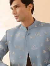 PARINDA SILK EMBROIDERY INDO WESTERN SET