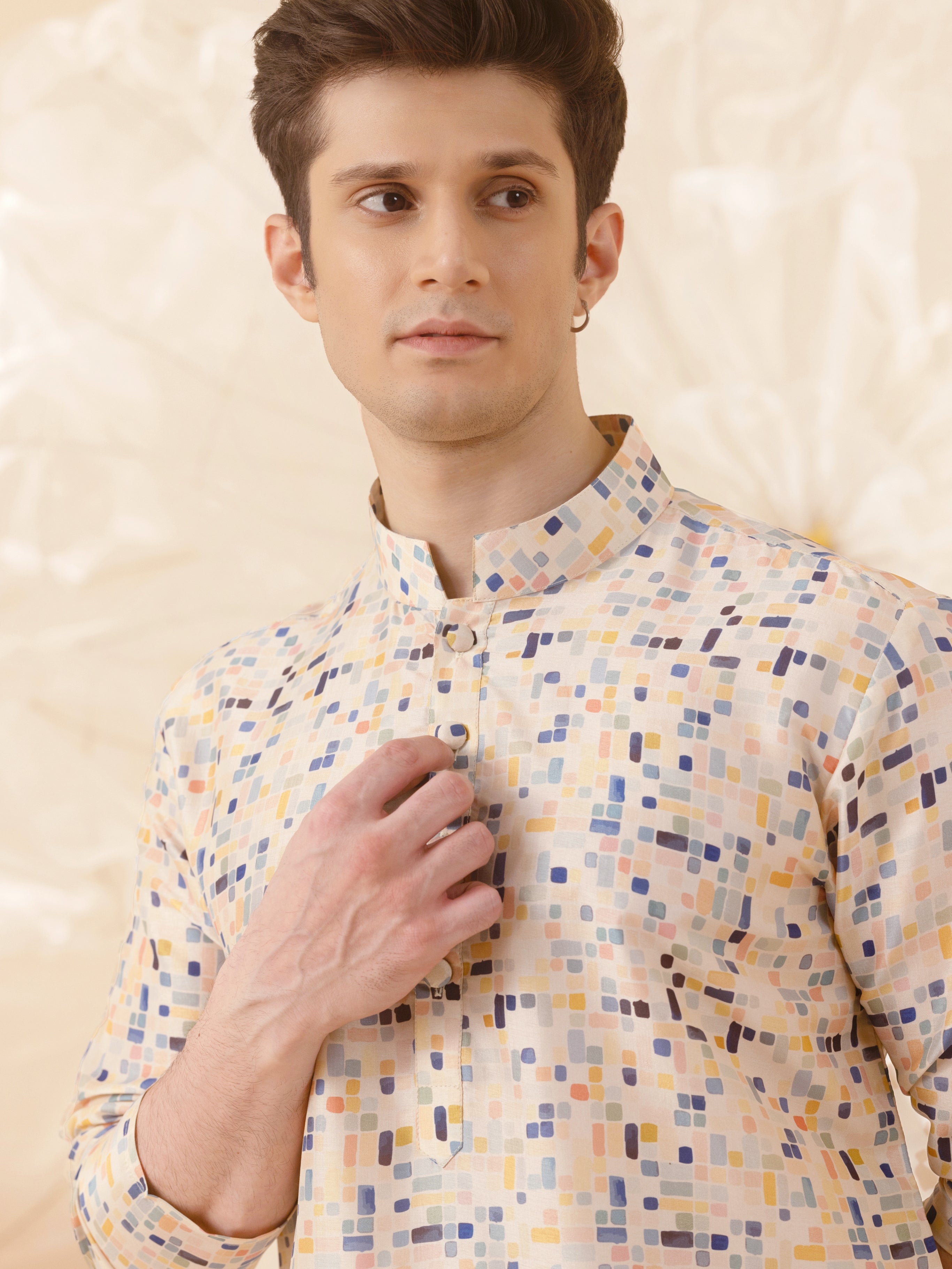 SQUARE BOX SILK KURTA