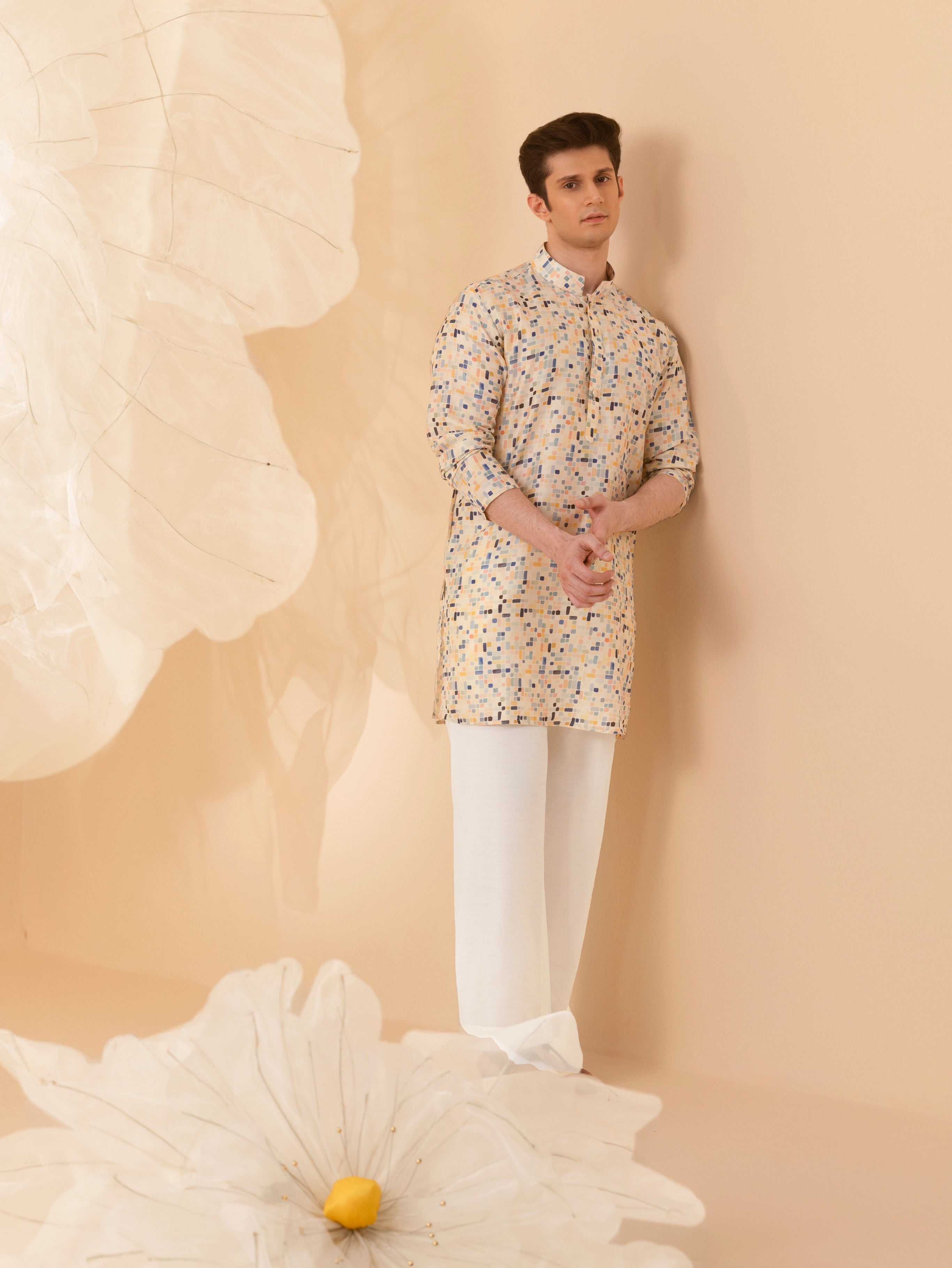 SQUARE BOX SILK KURTA