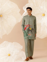 BAGHBAN SILK  EMBROIDERY KURTA  SET